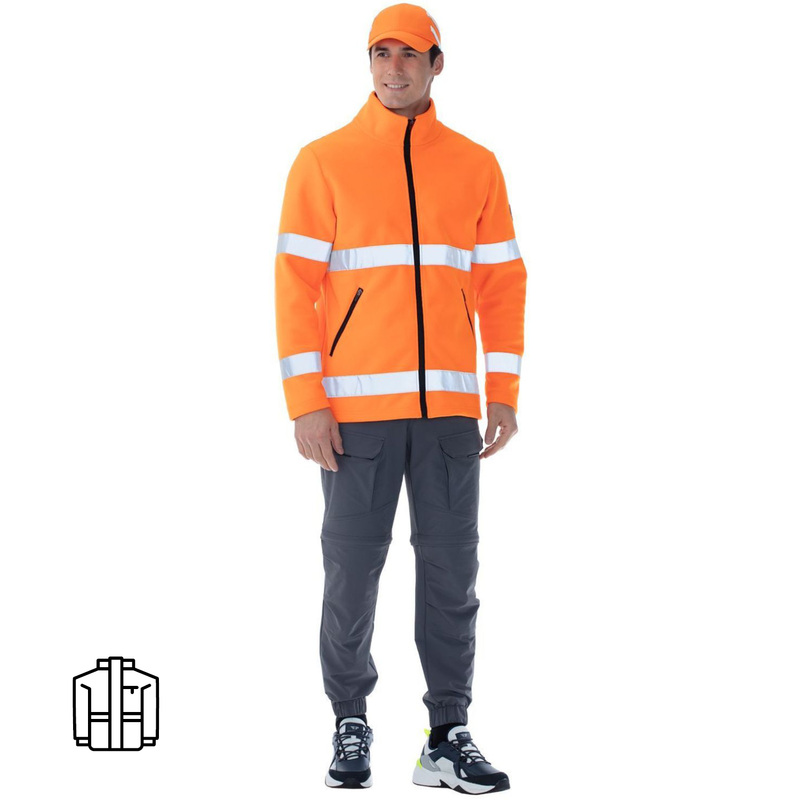 Изображение товара Куртка рабочая летняя мужская Люменар с СОП оранжевая/серая (размер 112-116, рост 170-176 см)