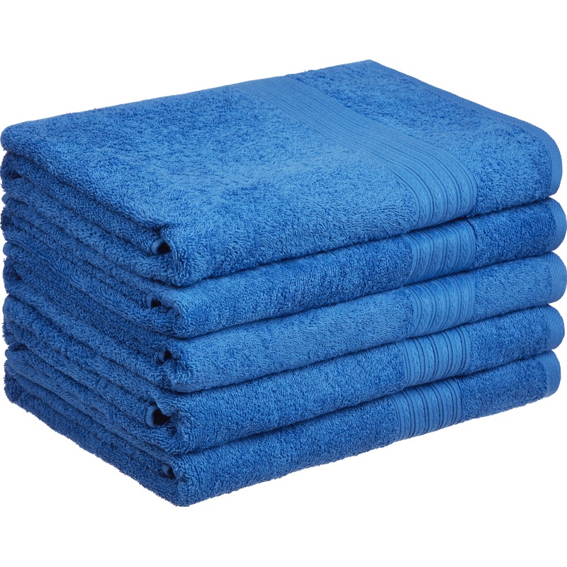 Изображение товара Полотенца махровые Luscan 70х140 см 5 штук синий комплект