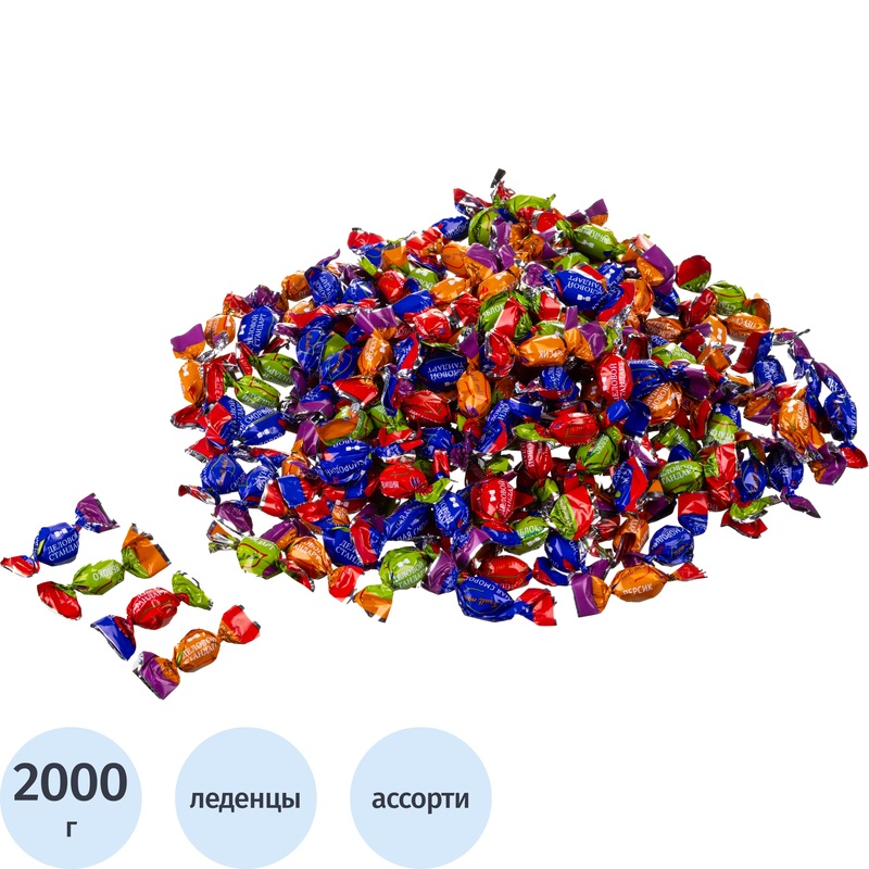 Изображение товара Леденцы Деловой Стандарт ассорти 2 кг - сладкое лакомство для гурманов