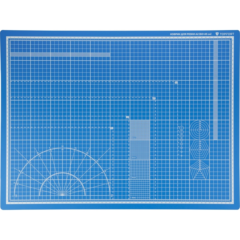 Изображение товара Коврик (мат для резки) TOPFORT А2 600x450x3 мм двухсторонний 5-слойный самовосстанавливающийся