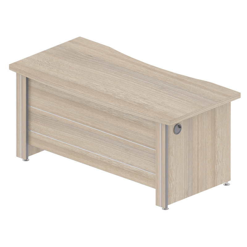 Изображение товара Эргономичный стол руководителя Belfast 10100 из ЛДСП светлый дуб