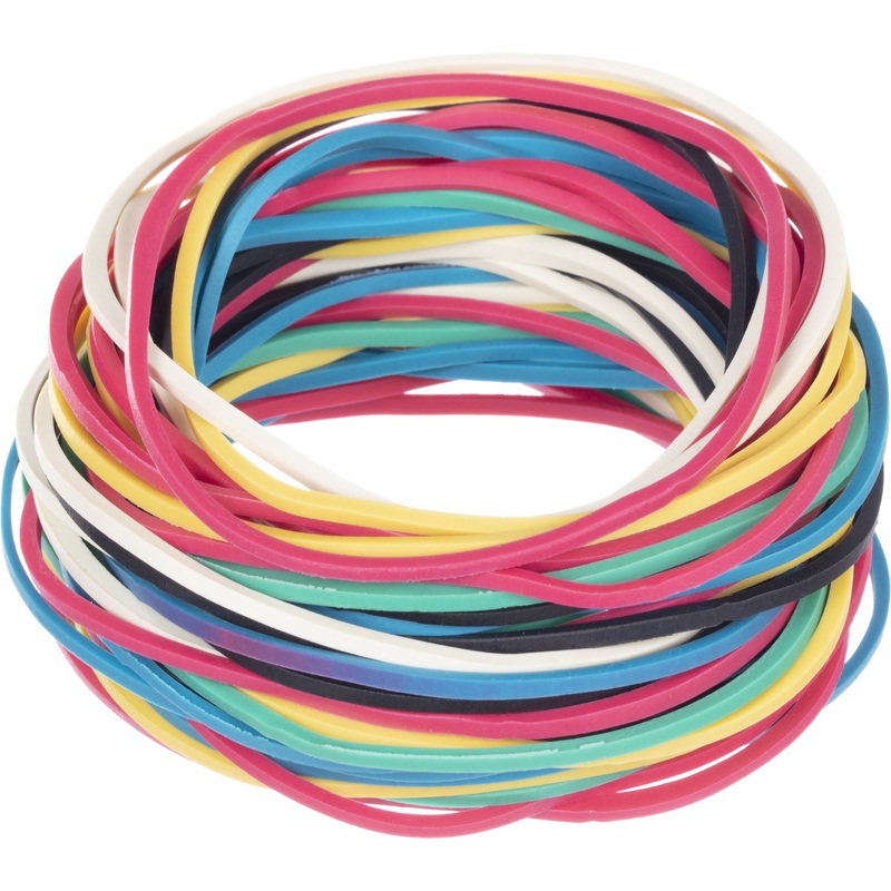 Изображение товара Резинка для денег Комус 500 г диаметр 60 мм цветная универсальная