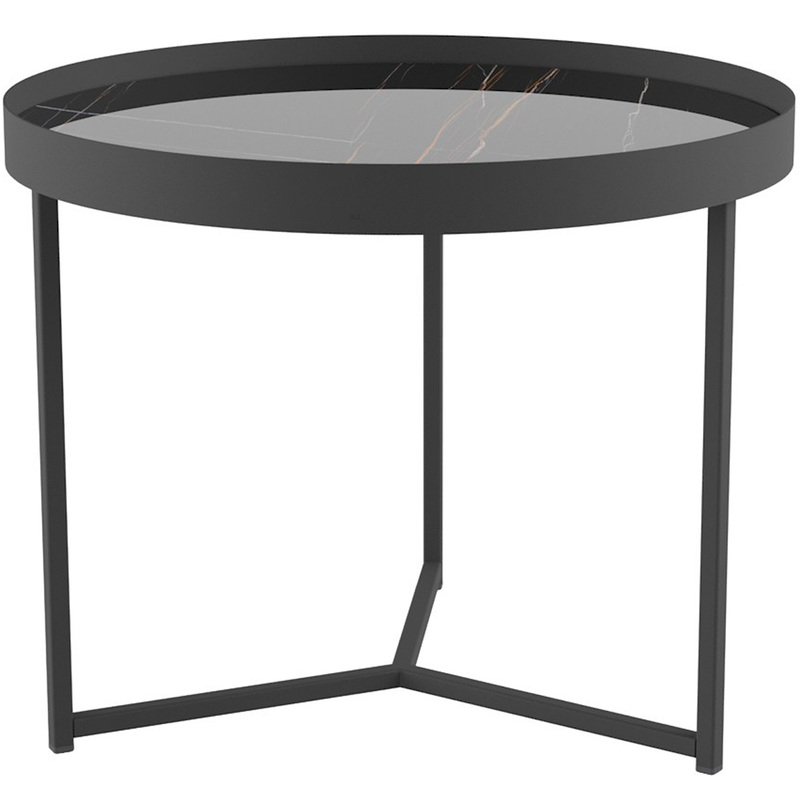 Изображение товара Уценка. Журнальный столик Тайлер с круглой стеклянной столешницей