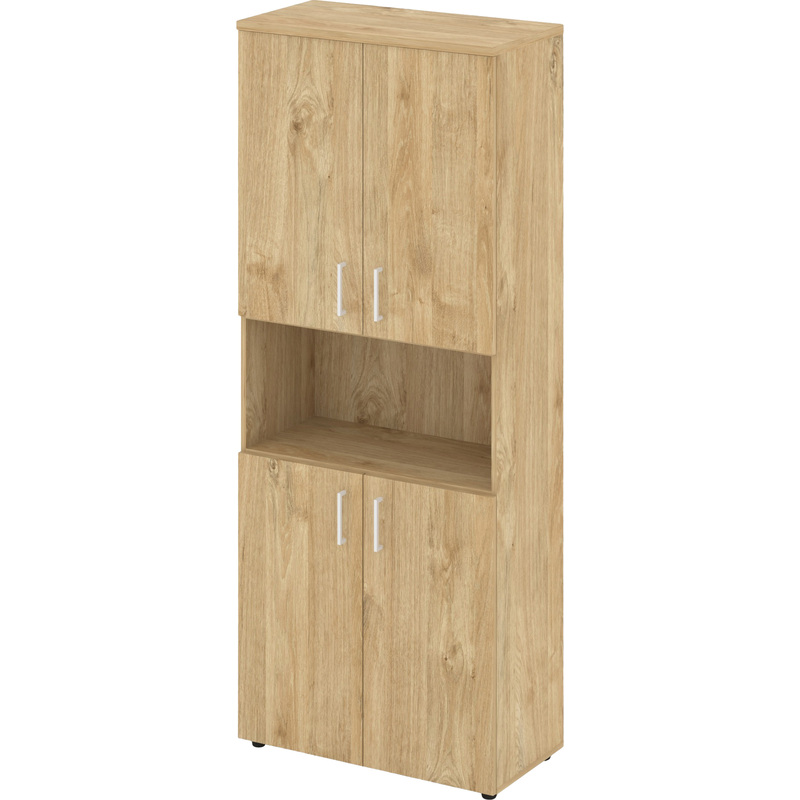 Изображение товара Шкаф для документов Style Project SN.STS-107 полузакрытый тиквуд светлый/белый 796x400x1982 мм