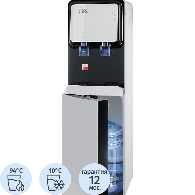 Изображение товара Кулер для воды Ecotronic M50-LXE белый/черный нагрев и охлаждение