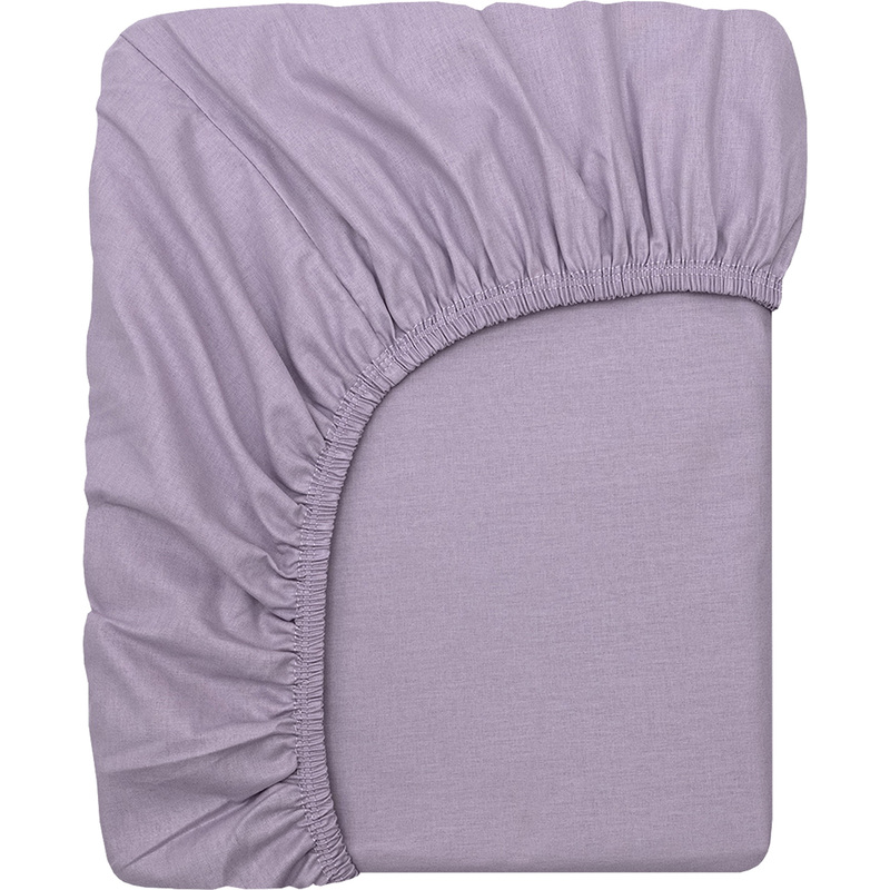 Изображение товара Простыня на резинке Bravo 160x200 см поплин 115 г/кв.м лиловая для спальни