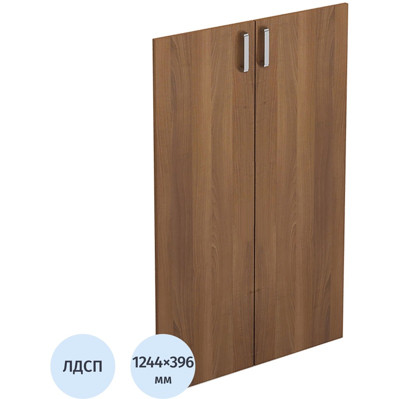 Изображение товара Двери средние Avance 6ФКЗ.002 ЛДСП шамони тёмный с замком 396х1244 мм (2 штуки в упаковке)