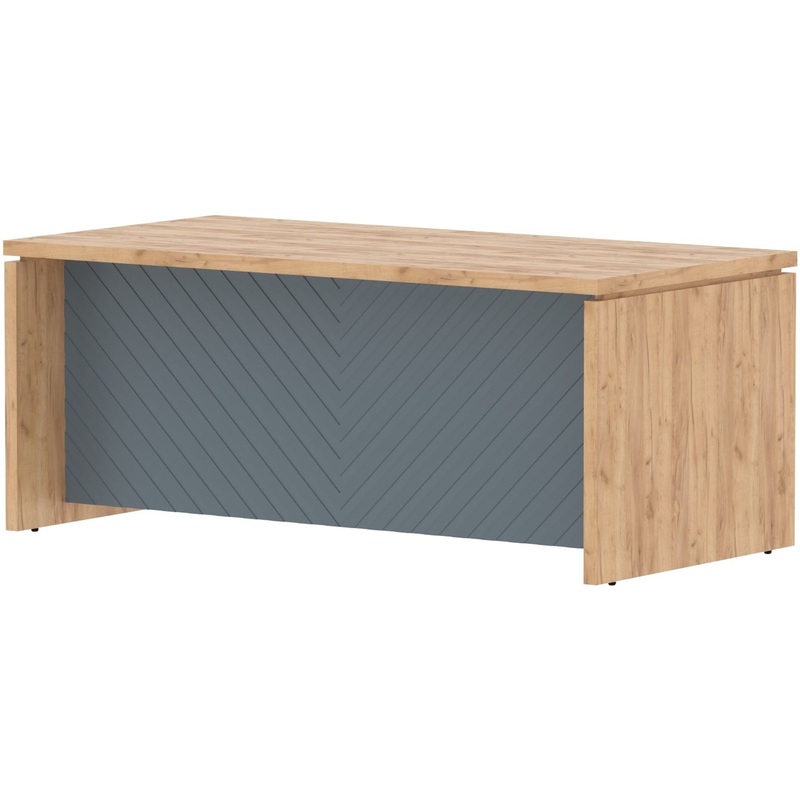 Изображение товара Стол руководителя Torr Lux дуб бофорд/серо-голубой 1800х900х750 мм