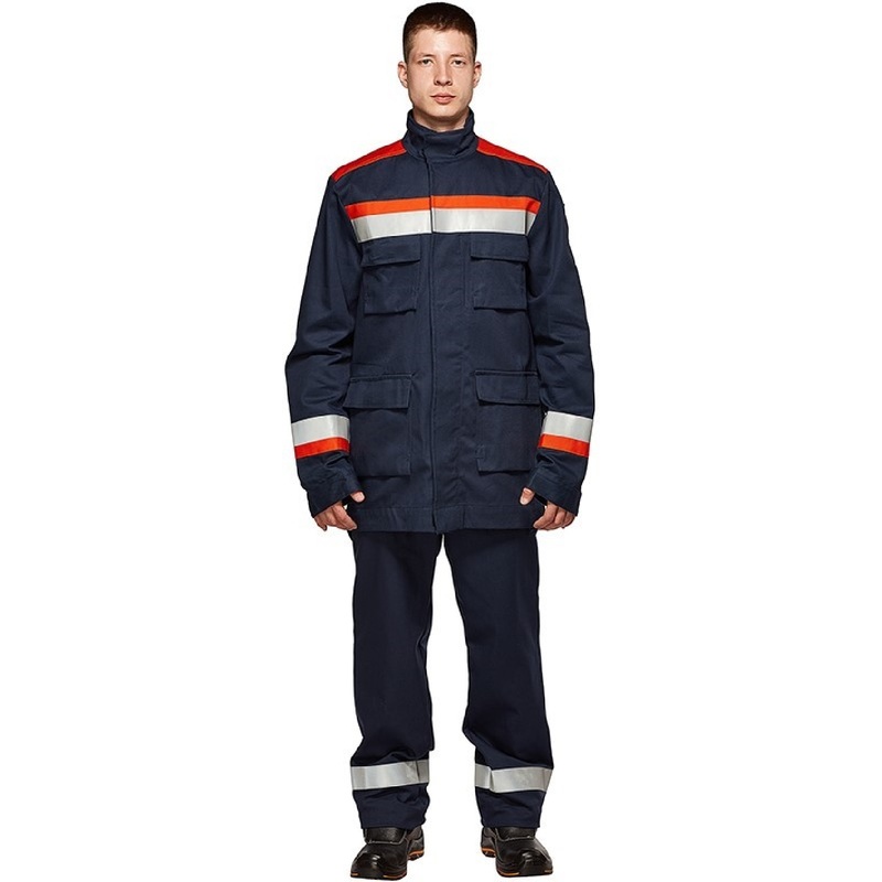 Изображение товара Костюм для защиты от электродуги Энергия летний синий/оранжевый 13.2 кал/см2 (размер 52-54, рост 182-188)