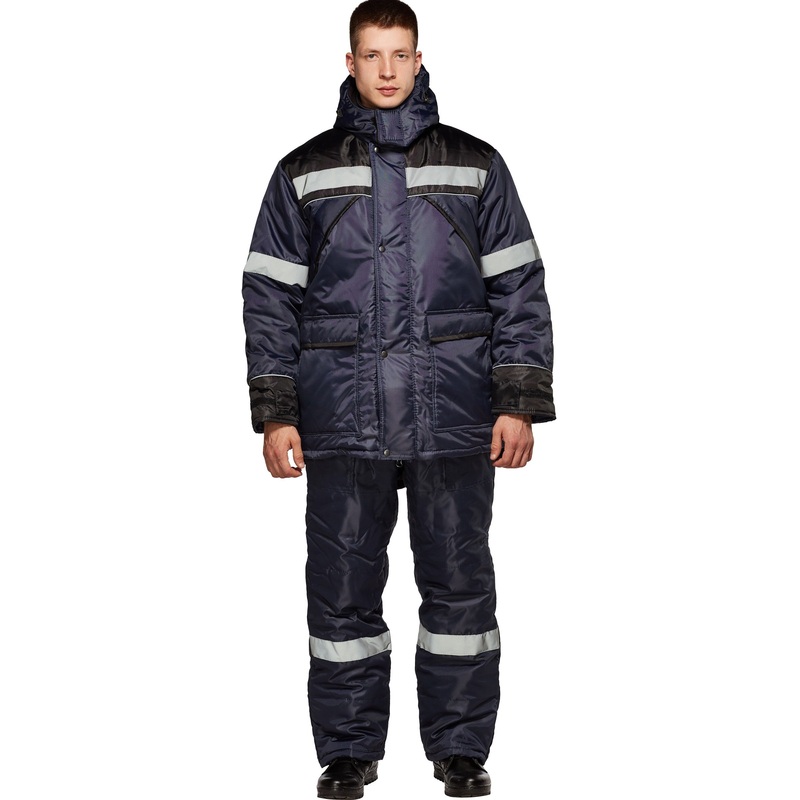 Изображение товара Зимний мужской рабочий костюм Памир-КПК с СОП синий черный 44-46