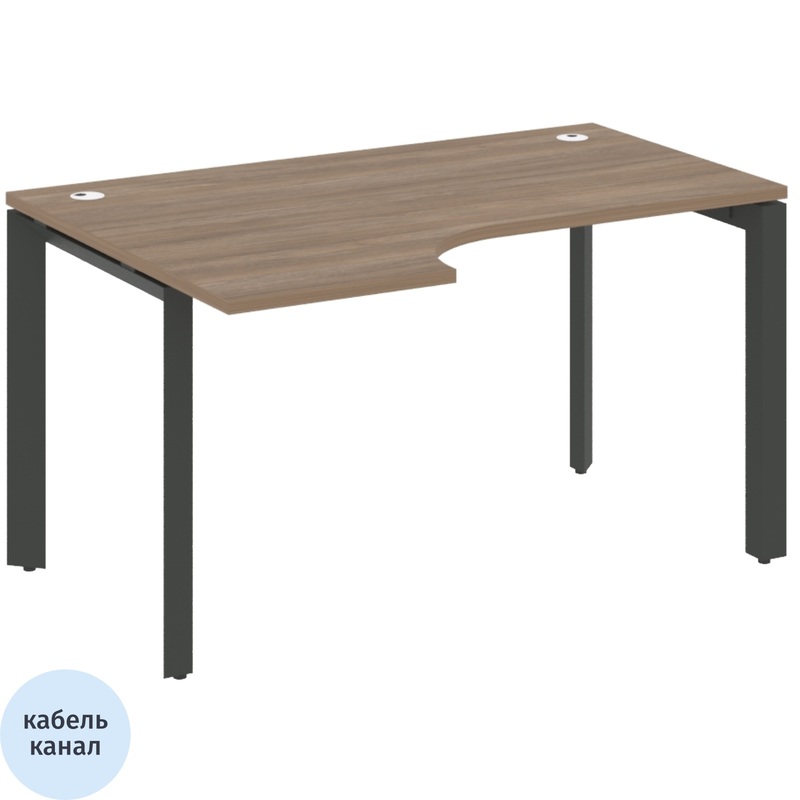 Изображение товара Эргономичный левый стол ONIX-П O.MP-SA-2L дуб аризона антрацит