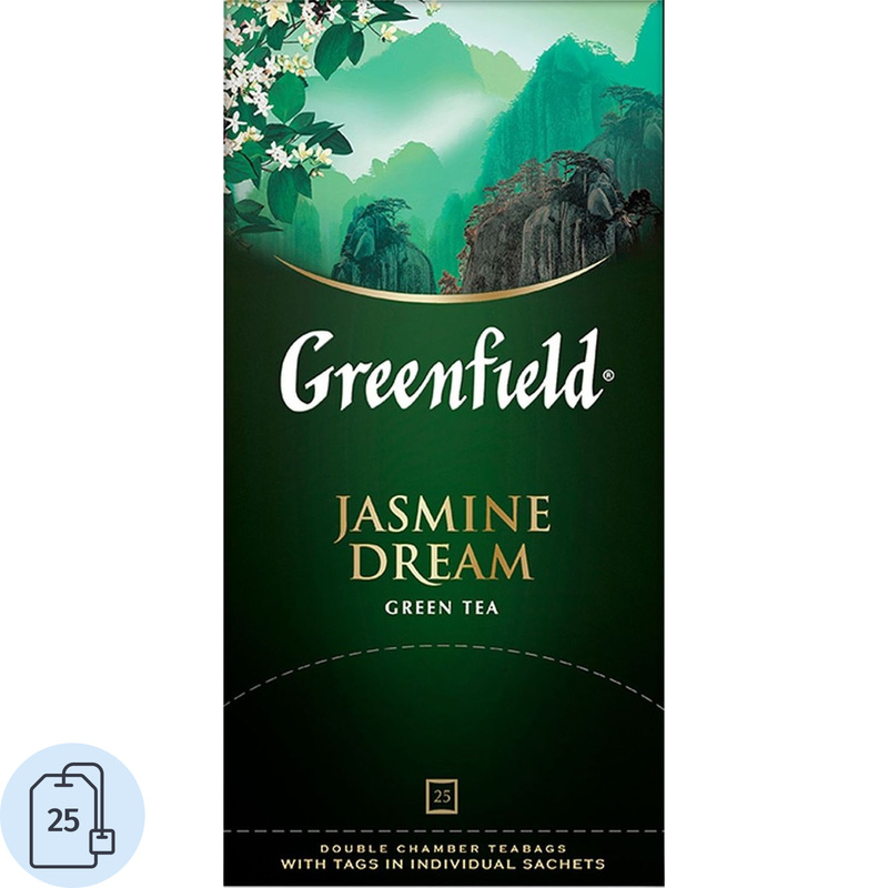 Изображение товара Чай зеленый Greenfield Jasmine Dream 25 пакетиков