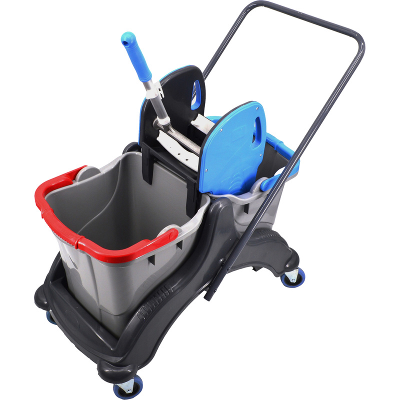 Изображение товара Тележка уборочная двухведёрная A-VM 2x25 л с отжимом CK750-Grey