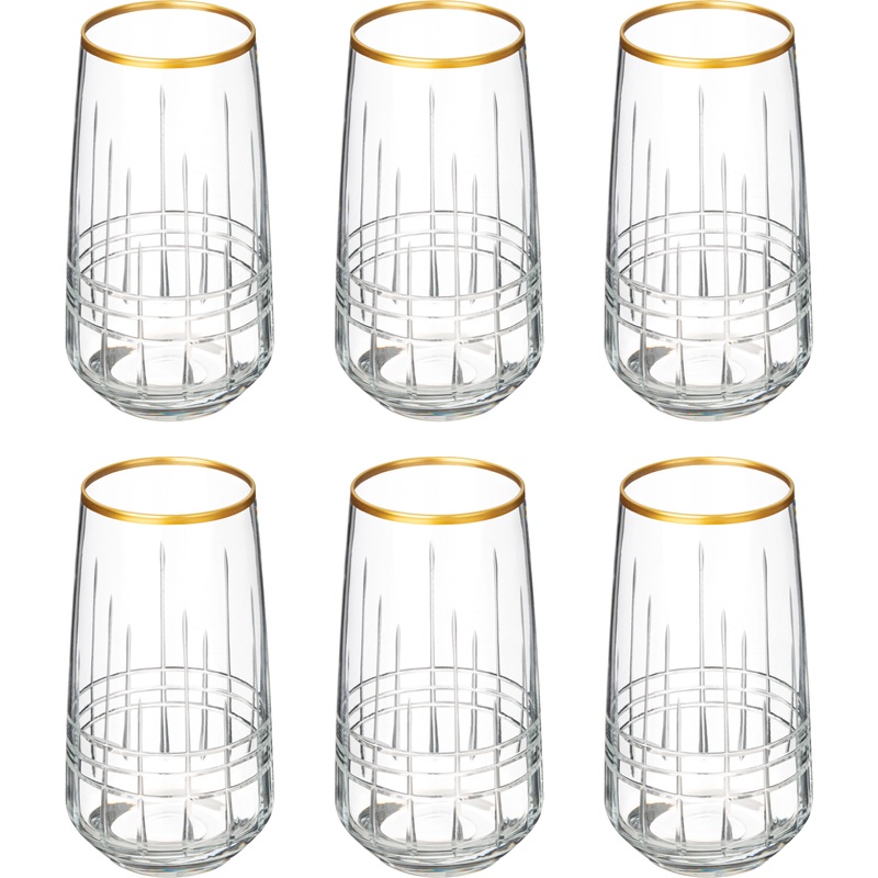 Изображение товара Набор стаканов Decores 480 мл 6 штук титул для воды и коктейлей