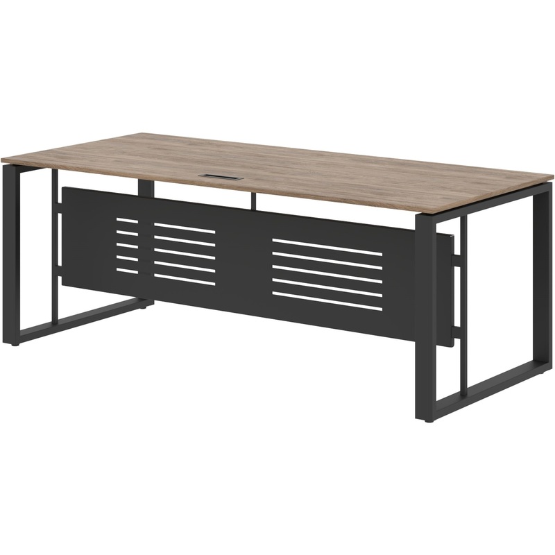 Изображение товара Стол руководителя письменный Enio EST 209M (кария пальмира/антрацит, 2000х900х750 мм)