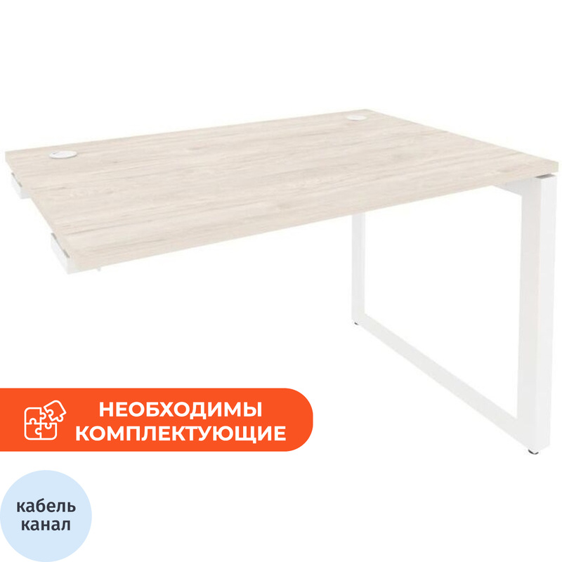 Изображение товара Стол прямой ONIX-О O.MO-SPR-2.8 с кабель-каналом и регулируемыми опорами белый