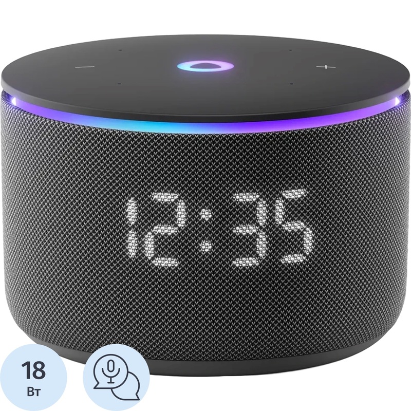 Изображение товара Яндекс Станция Мини 3 Про умная колонка с голосовым помощником Алиса и дисплеем чёрный