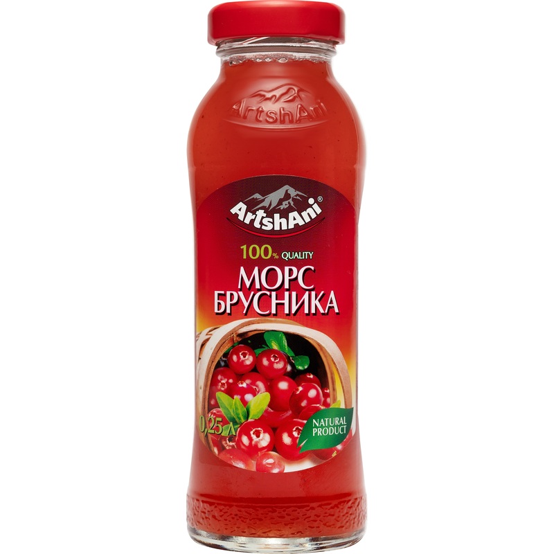 Изображение товара Морс Аршани брусничный 0.25 л натуральный напиток из брусники российский