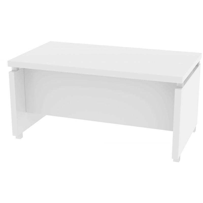 Изображение товара Стол руководителя письменный Комус Мебель Easy Director белый жемчуг 1600х900х780 мм