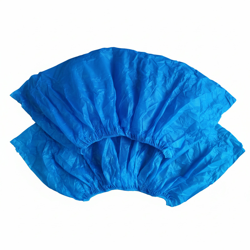 Изображение товара Бахилы одноразовые Klever полиэтиленовые повышенной плотности 80 мкм синие (8 гр, 50 пар в упаковке)