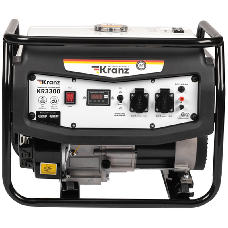 Изображение товара Генератор бензиновый Kranz KR3300 3.3 кВт с AVR и защитой IP 65