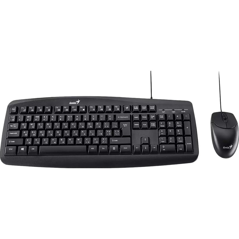 Изображение товара Комплект проводной клавиатура и мышь Genius KM-200 (31330003416)