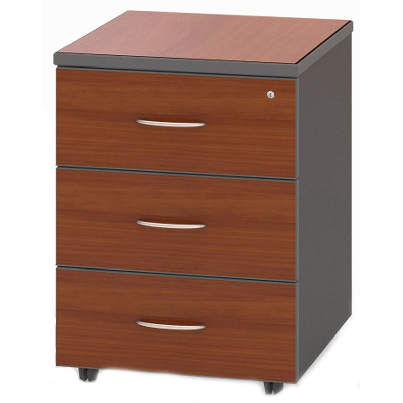 Изображение товара Тумба подкатная Стратегия с замком ноче милано средний 422x575x618 мм