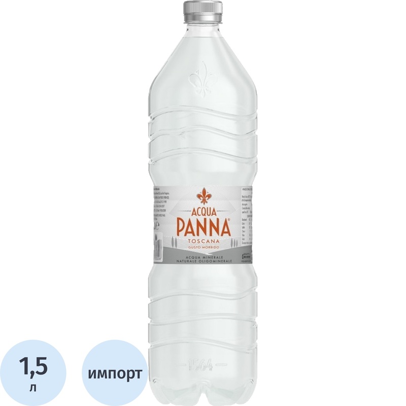 Изображение товара Вода минеральная Acqua Panna негазированная 1.5 л Италия