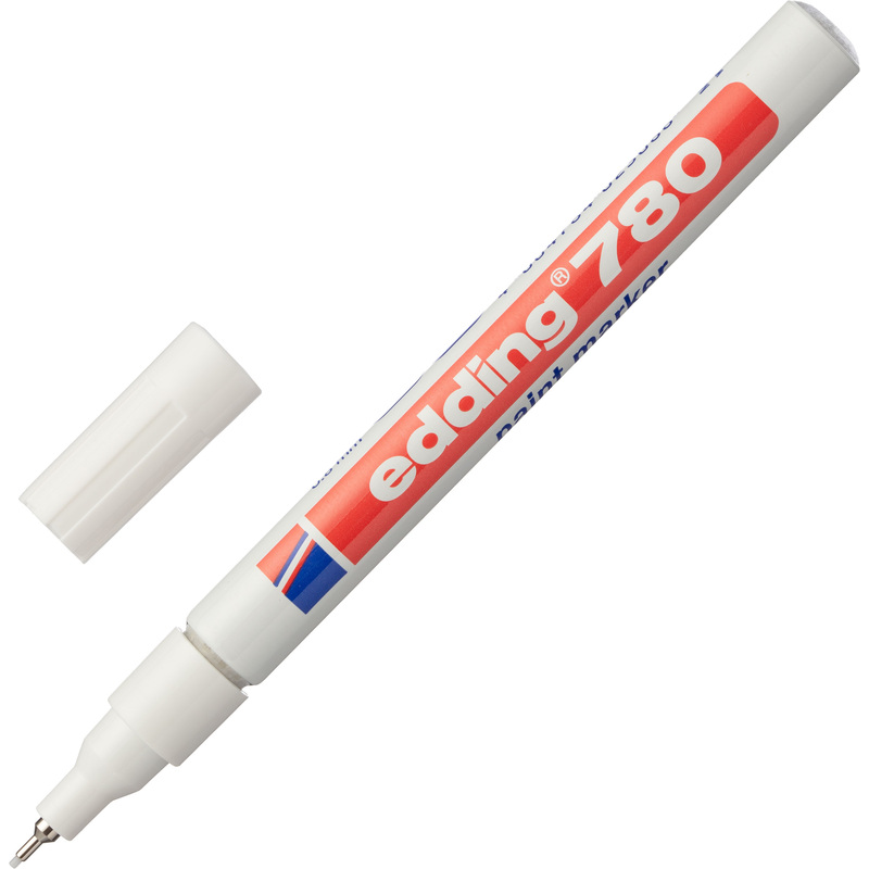 Изображение товара Промышленные лаковые маркеры Edding E-780/49 белый 0.8 мм для металла и других поверхностей
