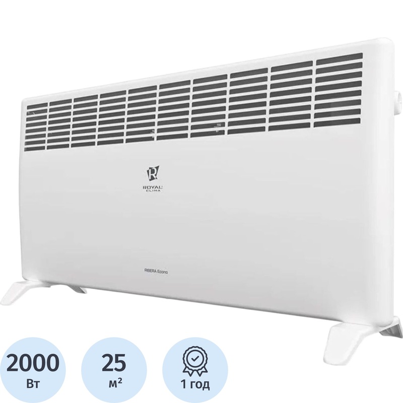 Изображение товара Конвектор Royal Clima REC-RE2000M белый 2000 Вт напольный с терморегулятором