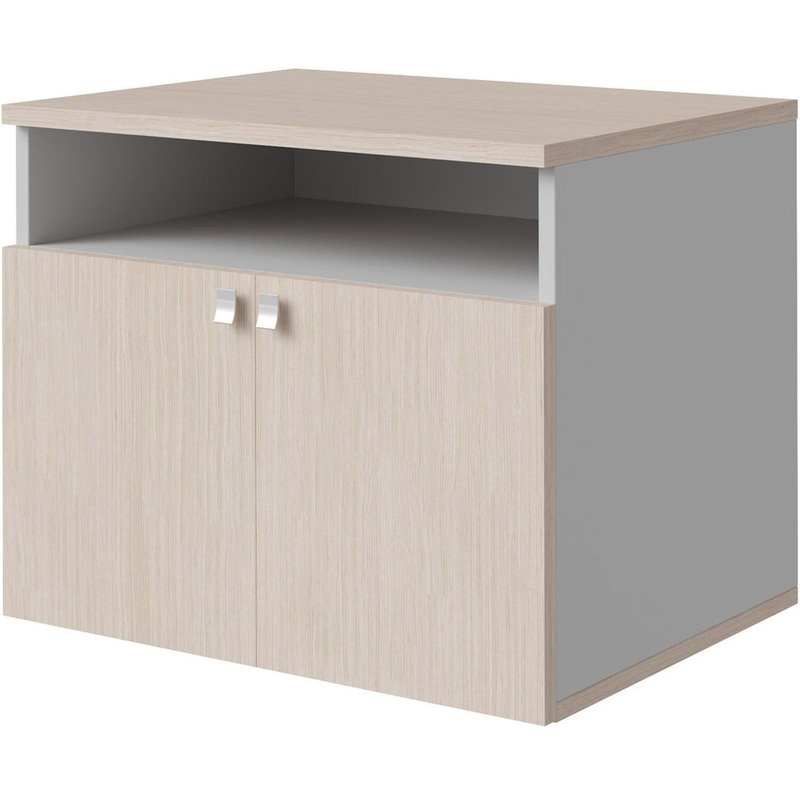 Изображение товара Тумба под оргтехнику Swift (дуб шамони светлый/серый, 800х600х656 мм)
