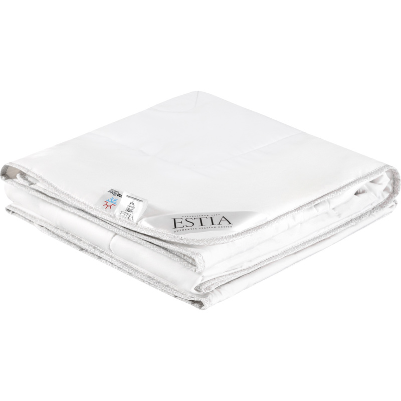 Изображение товара Одеяло 1.5-спальное Estia Верде 140x200 см стёганое с кантом белое