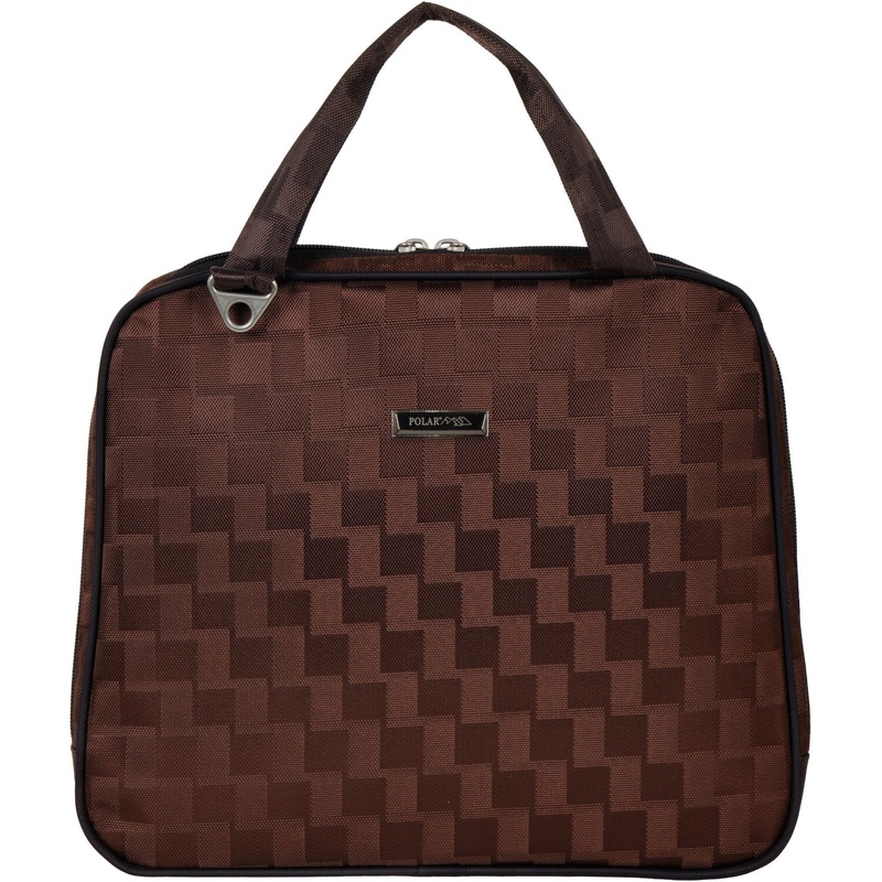 Изображение товара Сумка-папка деловая Polar Шашечки коричневая жаккард для документов