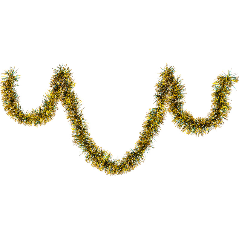 Изображение товара Мишура ёлочная золотистая 200x9 см HD-CT026 для новогоднего декора