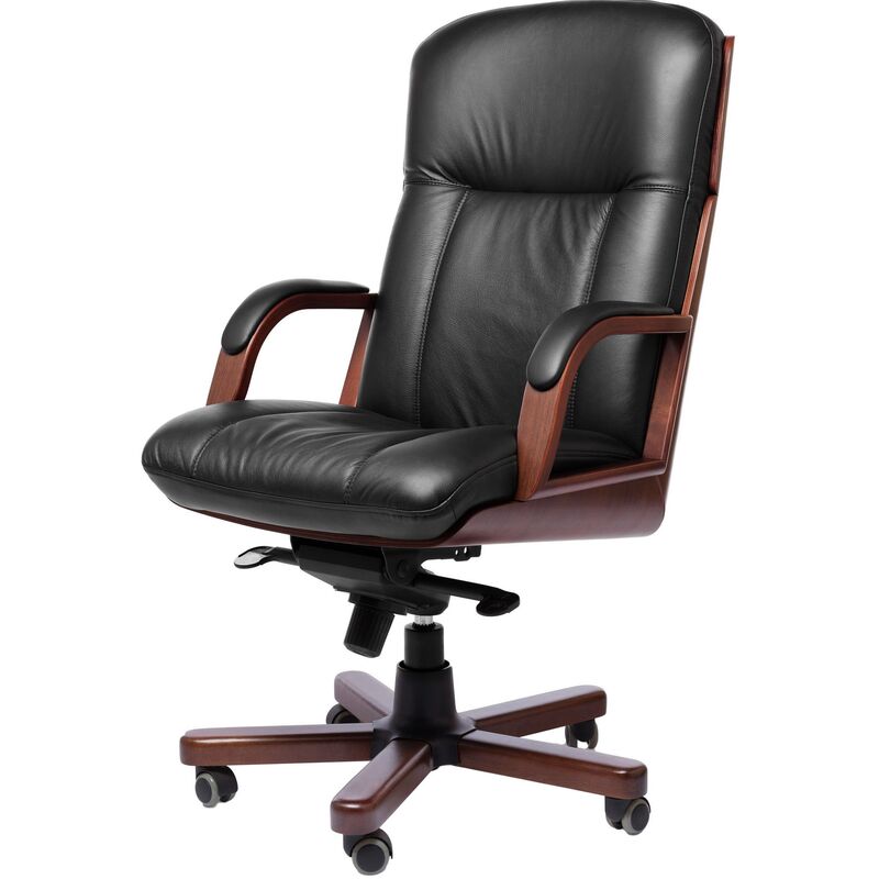 Изображение товара Кресло для руководителя Multi-Office Cannes A чёрное (натуральная кожа, металл)