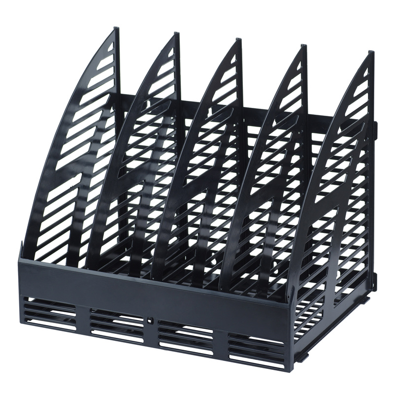 Изображение товара Лоток вертикальный для бумаг Attache 4 отделения черный пластиковый 327 мм