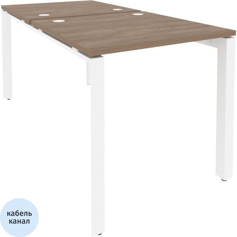 Изображение товара Рабочая станция на 2 рабочих места Onix-П O.MP-D.RS-2.0.8 (дуб аризона/белый, 780х1635х750 мм)