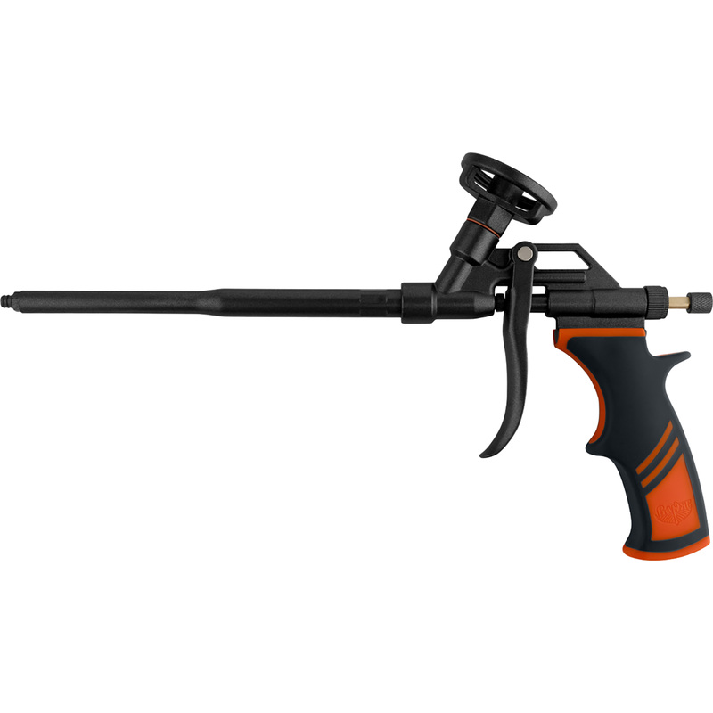 Изображение товара Пистолет для монтажной пены Варяг алюминиевый тефлоновое покрытие резиновая рукоятка (тов-144400)