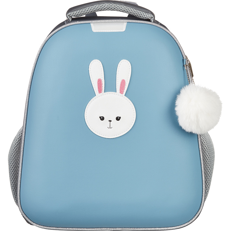 Изображение товара Ранец Комус Класс Мордочки Зайчик анатомический голубой экокожа с двумя отделениями