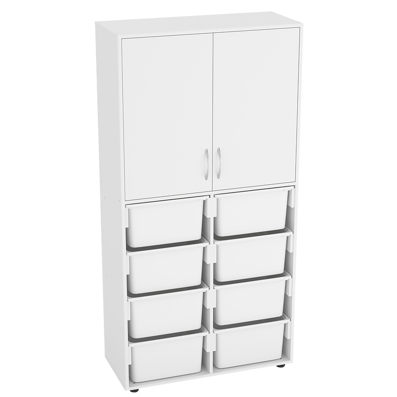 Изображение товара Шкаф Точка Роста комбинированный белый 1800 мм с ящиками и нишей