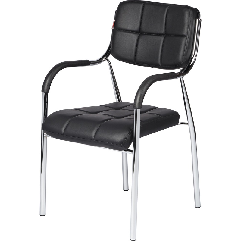 Изображение товара Уценка. Стул офисный Easy Chair 805VP чёрный (экокожа, металл хромированный)