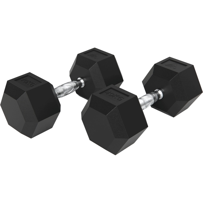 Изображение товара Набор гантелей DFC DB001-40 2 шт по 40 кг гексагональные с обрезиненной ручкой