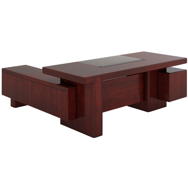 Изображение товара Стол руководителя Mux R203 R с тумбой правый (палисандр, 2100x2040x760 мм)