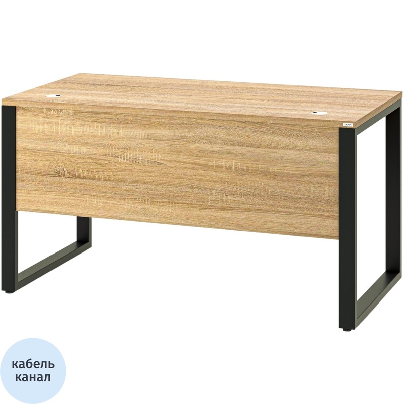 Изображение товара Стол офисный Зета 10811 из ЛДСП с кабель-каналом и регулируемыми опорами