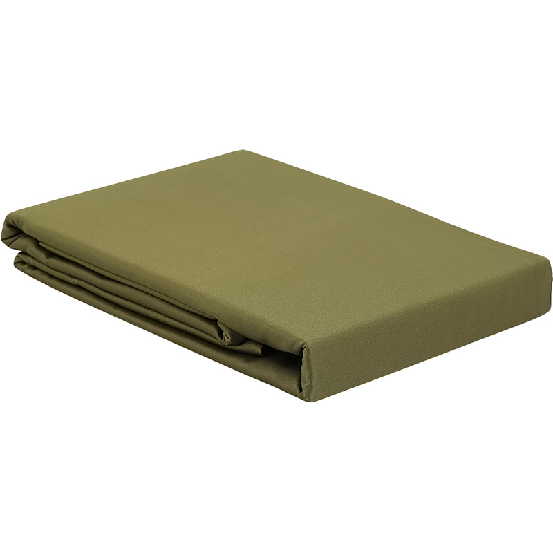 Изображение товара Простыня Tkano 240x270 см сатин 118 г/кв.м зелёная