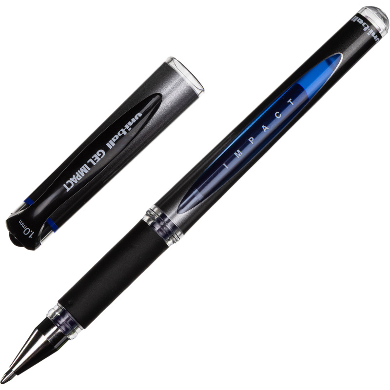 Изображение товара Ручка гелевая неавтоматическая UNI Mitsubisi pencil UM-153S синяя (толщина линии 0.6 мм)
