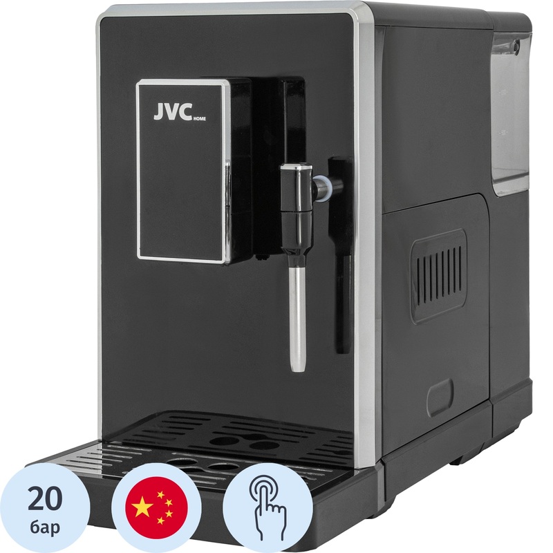 Изображение товара Кофемашина с капучинатором JVC JK-CM85 чёрная Изображение товара Кофемашина с капучинатором JVC JK-CM85 чёрная