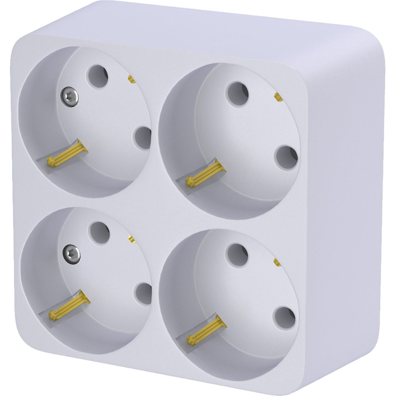 Изображение товара Разветвитель Фотон АМ 16-4Е с 4 розетками заземлением 250 Вт