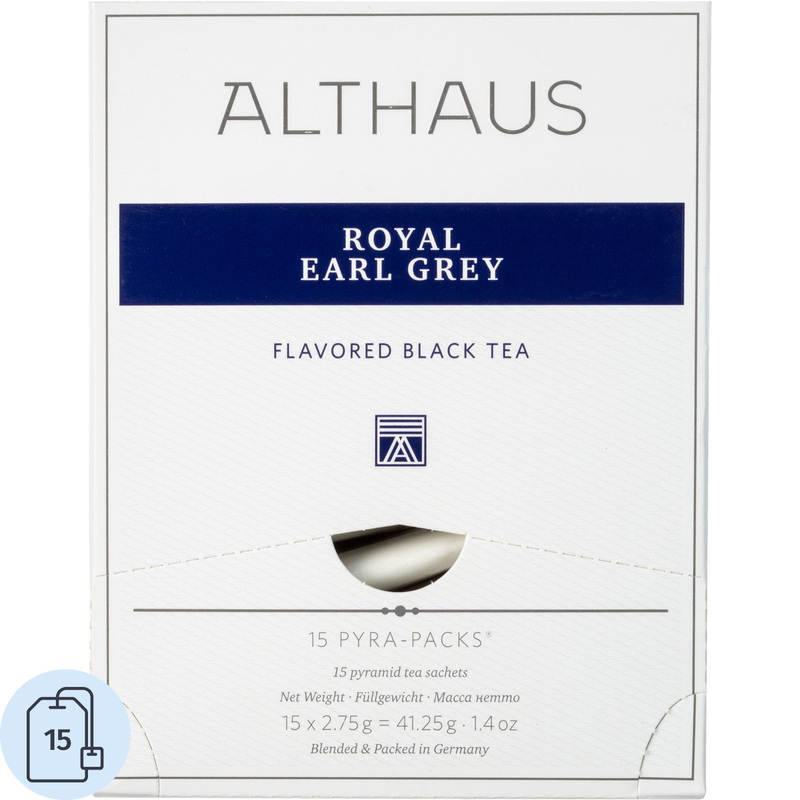 Изображение товара Чай черный Althaus Pira Pack Royal Earl Grey 15 пирамидок (бергамот)