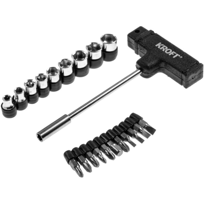 Изображение товара Отвёртка Kroft с набором бит и торцевыми головками 21 предмет